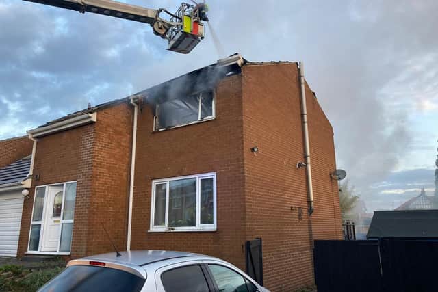 The upper storey appeared to have been destroyed