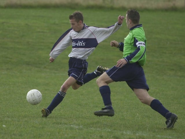 Do you recognise any footballers in this photo?