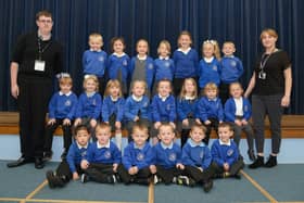 New starters at Hilderthorpe Infants School join the Red Class in 2015. Do you recognise any of the people in the picture. Photograph taken by Paul Atkinson. (pa1538-13a)