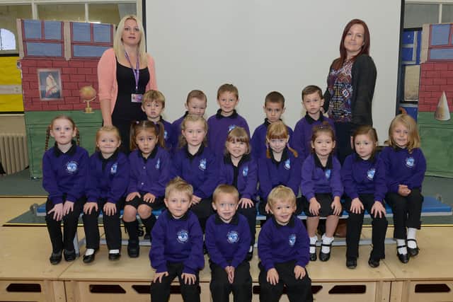 Quay Academy School’s new faces join the Starfish Class as the new term starts in 2015.(pa1538-6b)