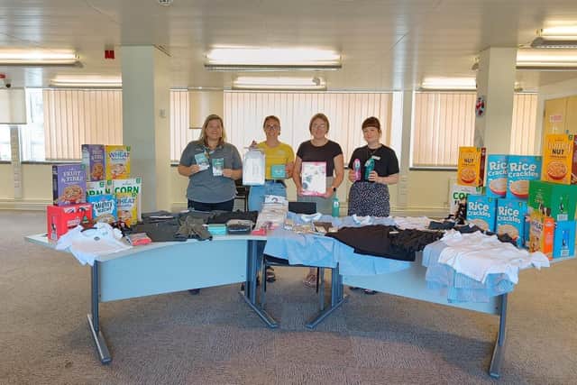 Rebecca Crozier, the community champion at the Morrisons store on Bessingby Road, has dropped all the items off at three local food banks (The Hinge, Emmanuel Church and St Mark's Church) for them to give out to the families. Photo submitted
