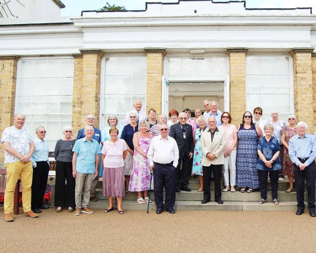 Bridlington Augustinian Society members gather at Sewerby Hall to mark the centenary. Photo submitted