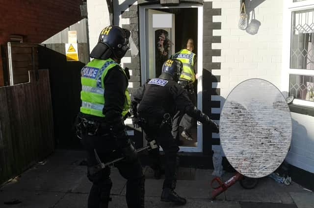 Humberside Police officers have taken part in the national County Lines Intensification Week, carrying out several warrants and arresting 12 people. Photo courtesy of Humberside Police