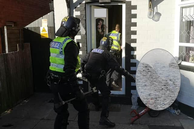 Humberside Police officers have taken part in the national County Lines Intensification Week, carrying out several warrants and arresting 12 people. Photo courtesy of Humberside Police