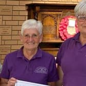 Flamborough Village Hall treasurer Linda James and secretary Audrey Heywood collected the award. Photo submitted