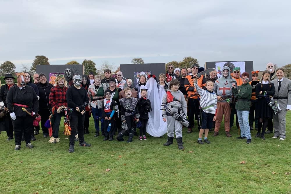 The Archers of Bridlington and Burton Agnes line-up for a spooktacular photograph. Photo submitted