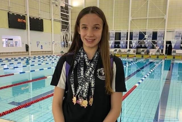 1st in 50m breaststroke, 3rd in 100m and 50m freestyle and 100m breaststroke.