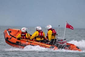 The Bridlington RNLI team sprang into action last Thursday (September 22) to rescue a stricken windsurfer following a shout by HM Coastguard. Photo: Mike Milner/RNLI