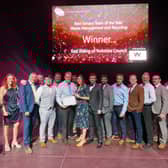 Members of East Riding of Yorkshire Council’s waste and recycling team and other teams collect the award. Photo submitted