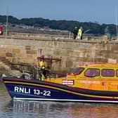 The call for assistance was made at 10am requesting that the crew attend to collect a person out at sea on a support vessel some 65 miles north-east of Bridlington. Photo: Mike Milner/RNLI