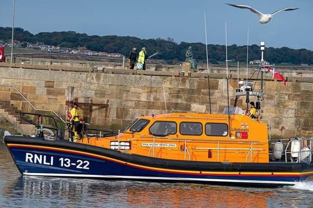 The call for assistance was made at 10am requesting that the crew attend to collect a person out at sea on a support vessel some 65 miles north-east of Bridlington. Photo: Mike Milner/RNLI