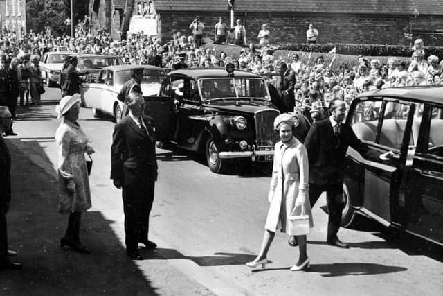 The royal visit to Cloughton in 1975.