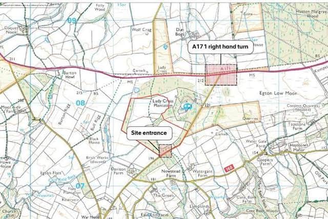 Where the roadworks are taking place.