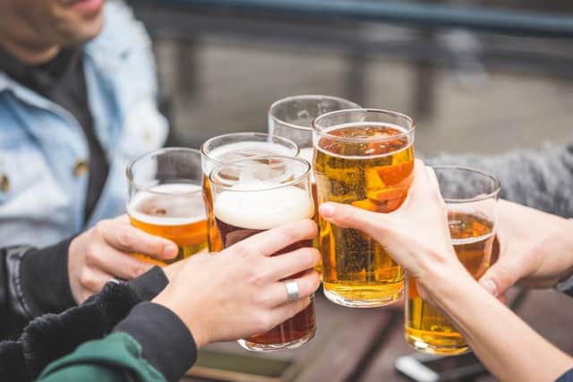 Beer gardens open as lockdown restrictions are eased.