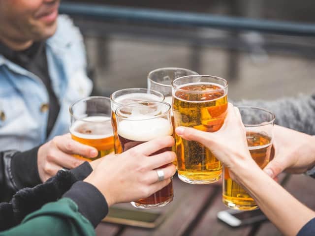 Beer gardens open as lockdown restrictions are eased.