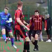 Sean Exley lets fly with a 25-yard effort that flew into the top corner. Picture: Alec Coulson