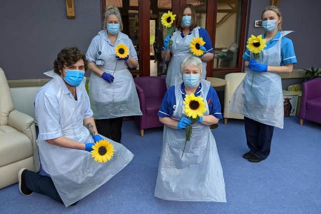 IPUI nurses supporting the sunflower campaign