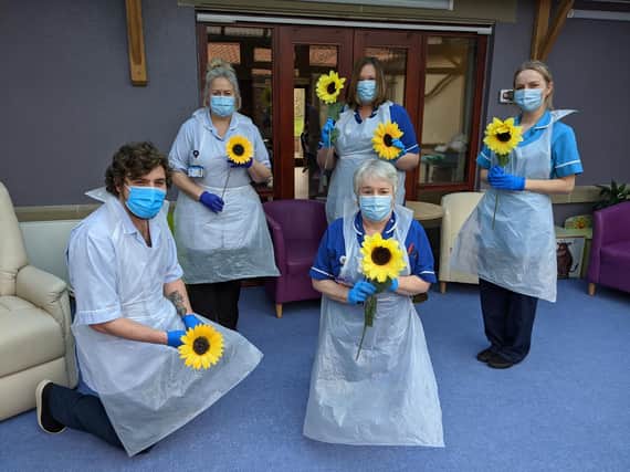 IPUI nurses supporting the sunflower campaign