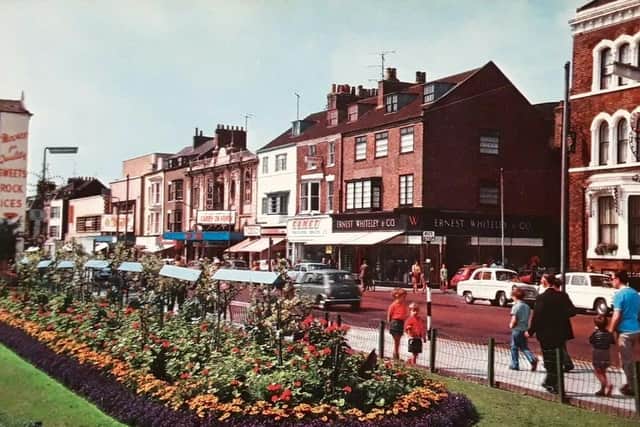 This old photograph shows the Grand Pavilion Theatre gardens in all their glory.