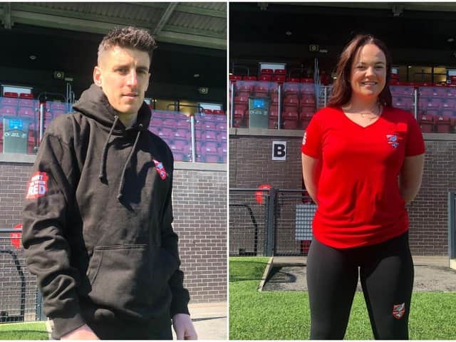 LOOKING THE PART: Michael Coulson and Leah Ager in the new merchandise