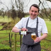 James Mackenzie pours a glass of InnSpire - Photo by Chris Manson Photography