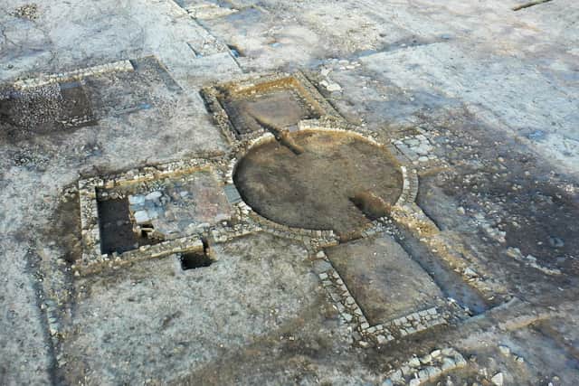 The foundations of a large Roman villa complex discovered in Eastfield.