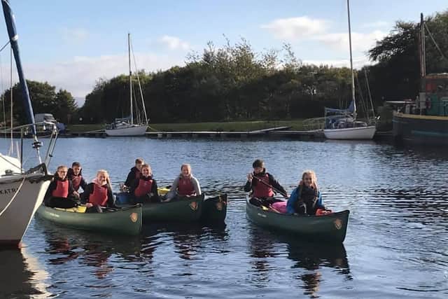 Whitby students on the Caledonian Canal