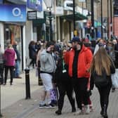 High streets were busy on Monday as hospitality and non-essential businesses made a return. Photo: Gerard Binks