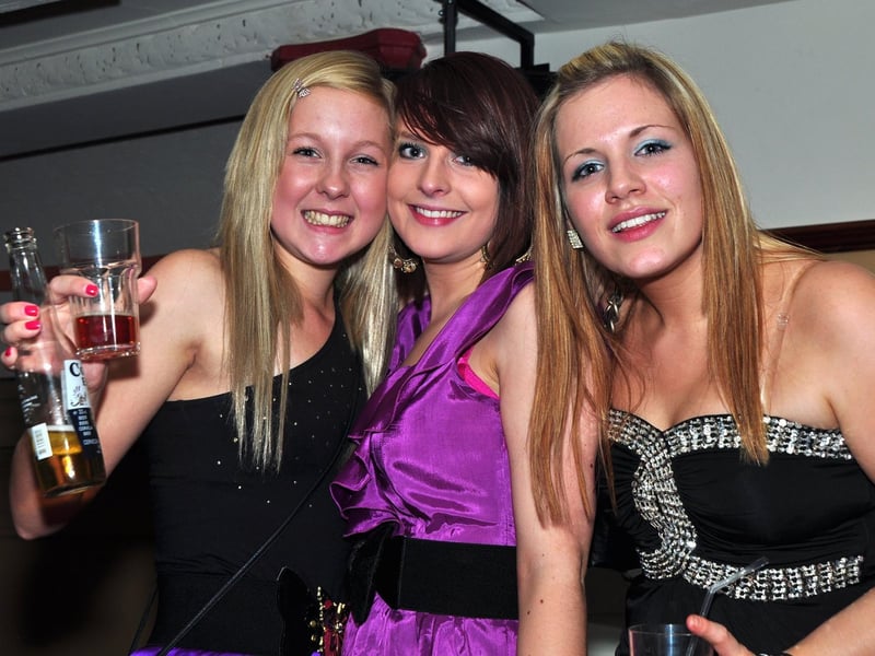 Kelly, Lisa and Chloe enjoy their night out in 2010.