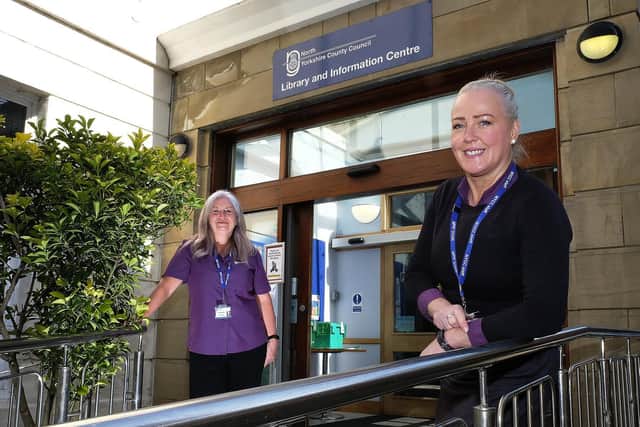 Library supervisors Fiona Bennett and Dee Johnston