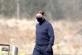 Tom Cruise takes a break from filming Mission Impossible 7 - Photo: Richard Ponter