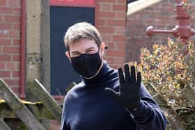 Tom Cruise pausing for reporters in Levisham - Photo: Richard Ponter