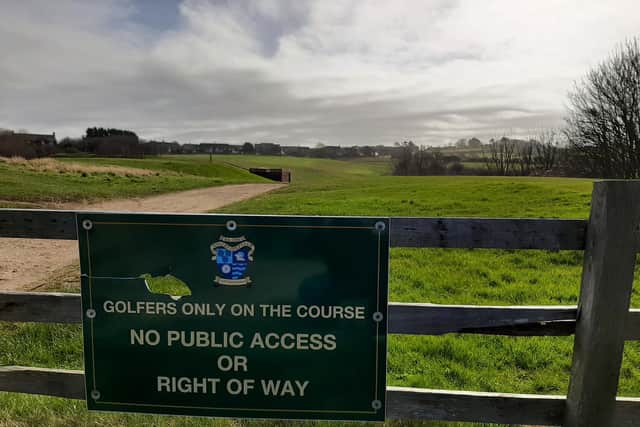An area of land at Whitby Golf Club earmarked for potential housing development in the Local Plan.