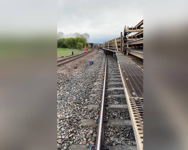 Picture from the scene of the derailment. (Photo: Leeds City Station)