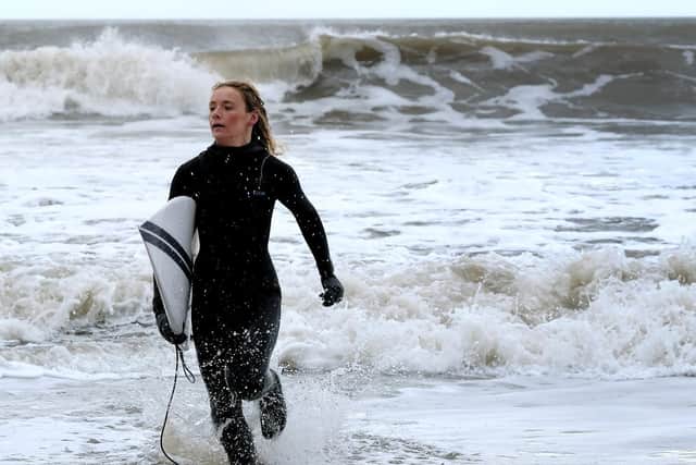 Scarborough surfer Ruby Wyborn is launching more surfing lessons for women to break down barriers and encourage sporting endeavours. Image by Richard Ponter