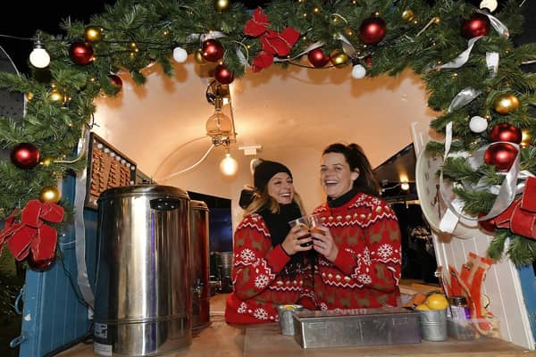 A festive toast at Whitby's Christmas market.