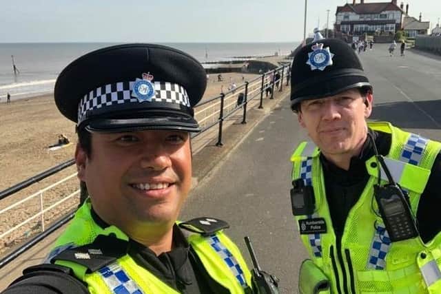 Inspector Derek Hussain during his first day on the policing team.