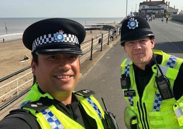 Inspector Derek Hussain during his first day on the policing team.