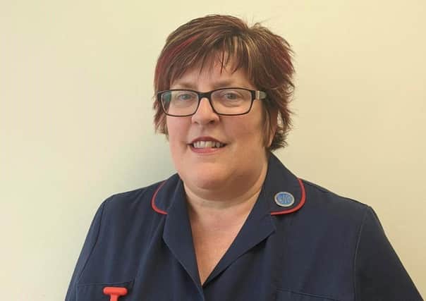 Cheryl Hornigold, Infection Prevention and Control Nurse at East Riding of Yorkshire Clinical Commissioning Group wears the Silver Chief Nursing award badge.