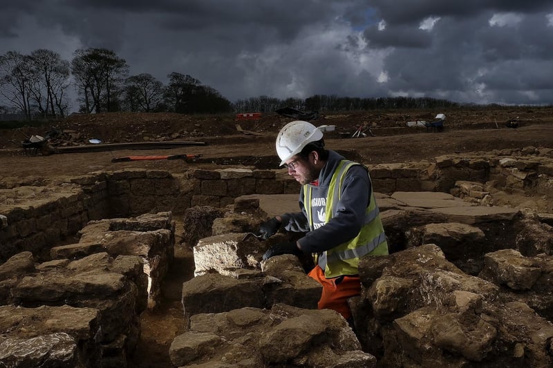 Field Archaeologist Martyn King works on the site.