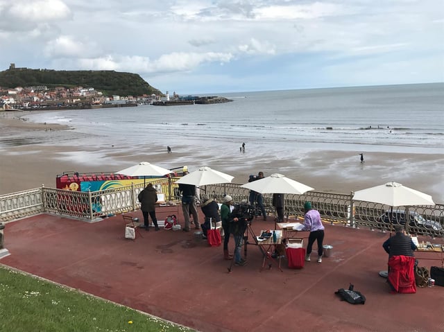 Filming of Watercolour Challenge at the Spa.