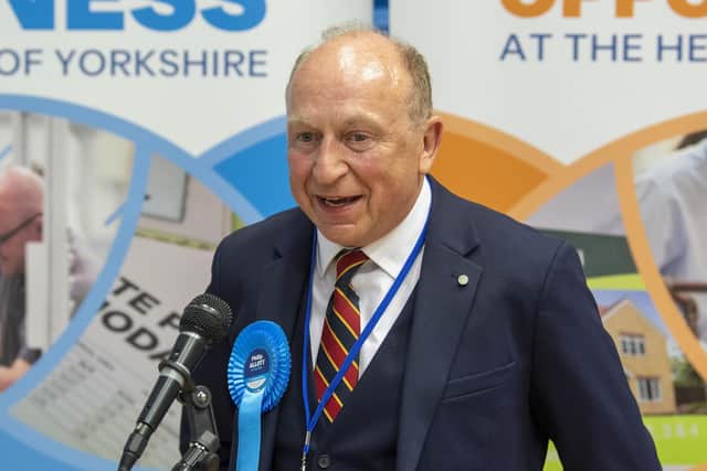 Philip Allott is declared the new Police, Fire and Crime Commissioner for North Yorkshire.