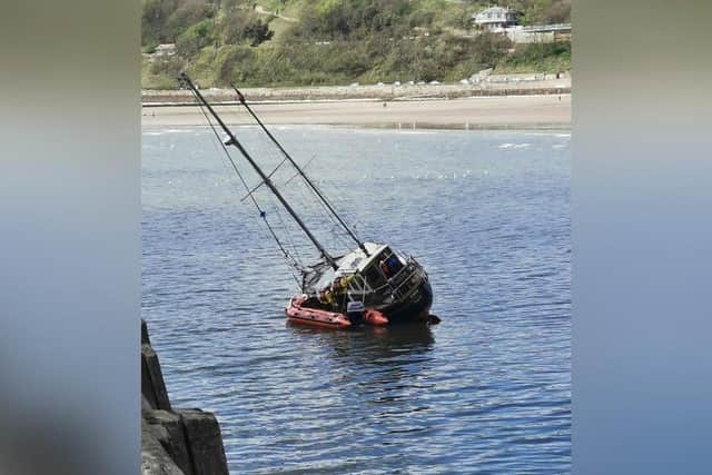Scarborough's RNLI rescued one person from the yacht. (Photo: Richard Coulson)