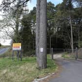 The entrance to the site, at the former Cloughton sawmill.