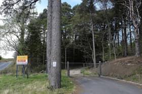 The entrance to the site, at the former Cloughton sawmill.