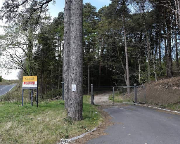 The entrance to the site, at the former Cloughton sawmill.