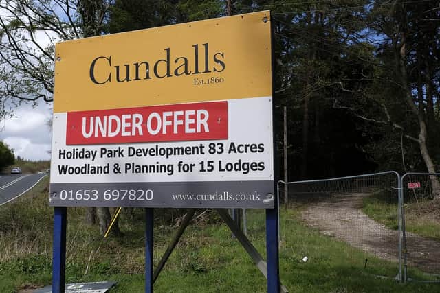 Sign at the site.
