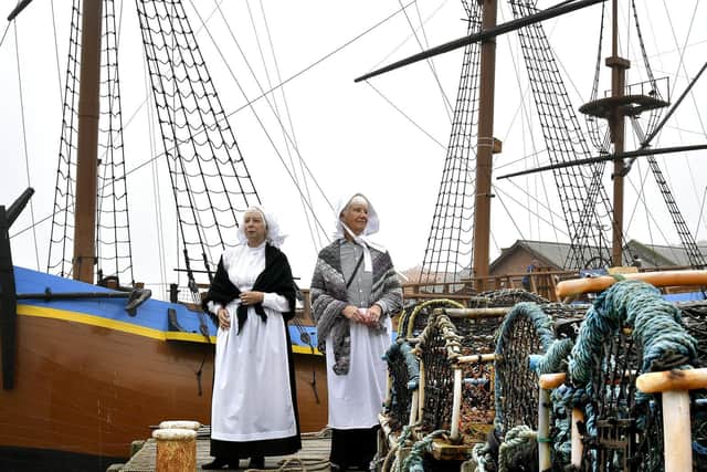 Jenny Reynolds and Lynne Roberts at the 2019 Whitby Fish and Ships Festival.