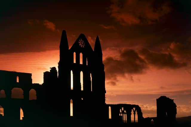 Atmospheric Whitby Abbey
picture English Heritage.