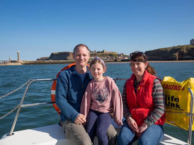 Ross Crookes with wife Laura and their daughter Elizabeth.